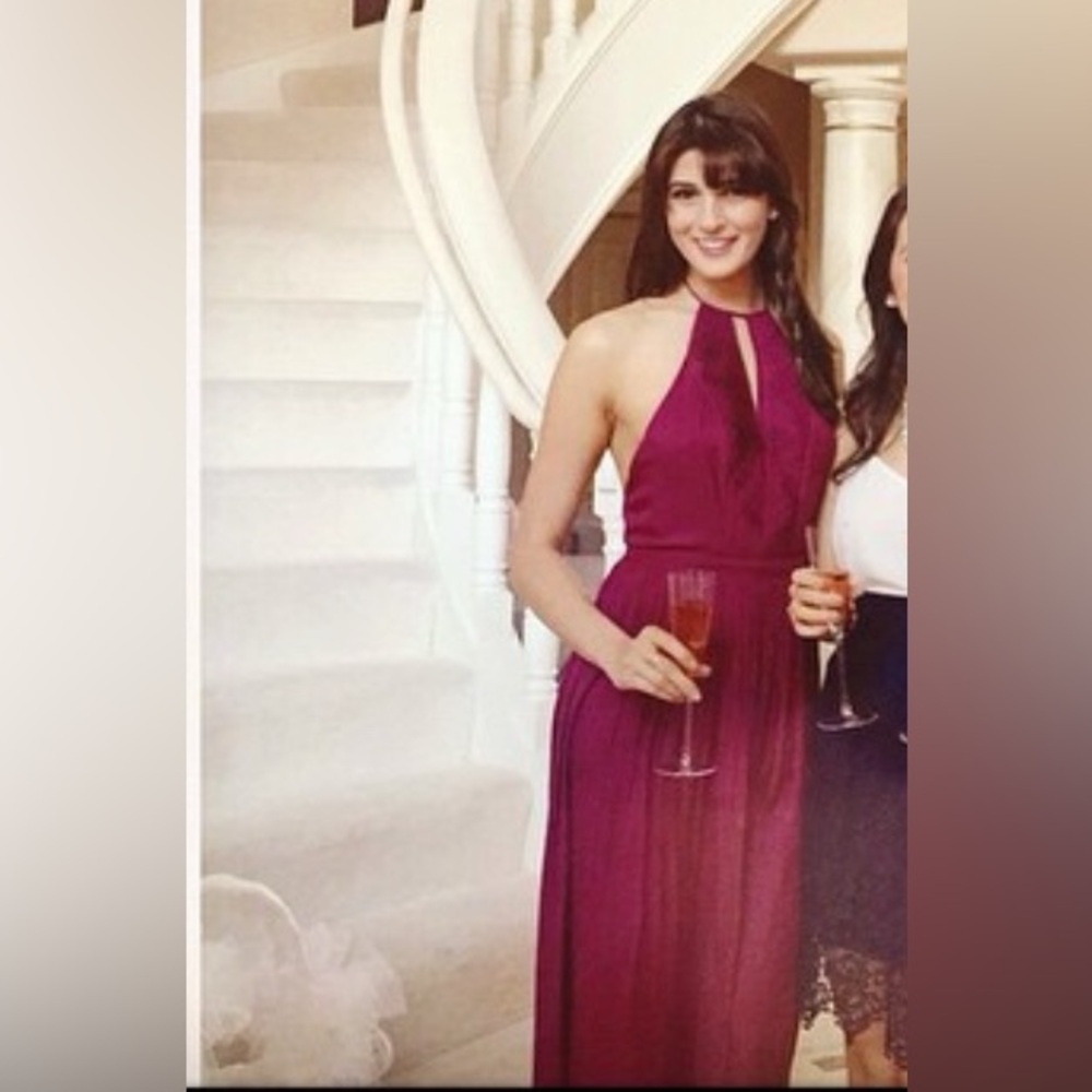 Urban Outfitters maxi halter silk dress